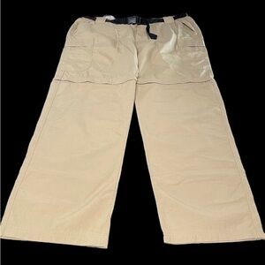 Mountain Club Mens Deerskin 42x32 Convertible Hiking Pants w/belt NWT